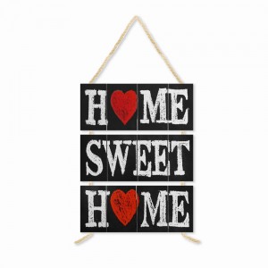 PLACA DE CORDA MODELO HOME SWEET... COM 3 FRASES REF: JPL2009