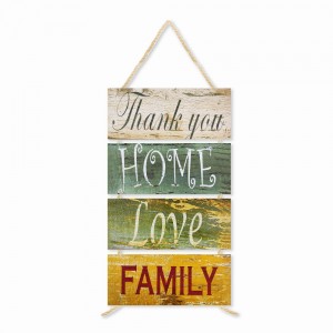 PLACA DE CORDA MODELO THANK YOU... COM 4 FRASES REF: JPL2014