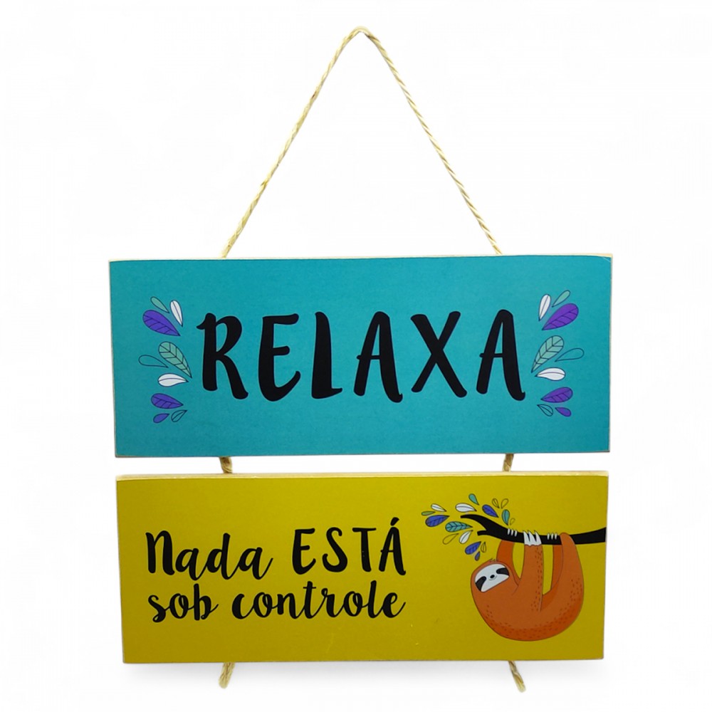 JOGO DE PLACAS DECORATIVAS DE MADEIRA COM CORDA REF: JPL2041