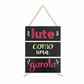 PLACA DE CORDA MODELO LUTE COMO... COM 3 FRASES REF: JPL2055