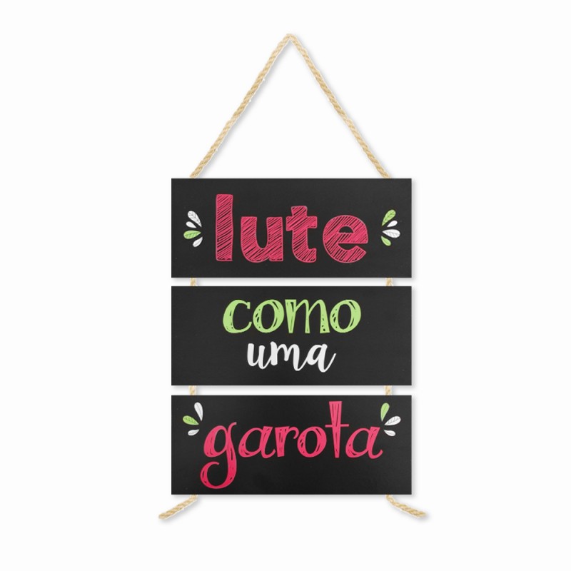 PLACA DE CORDA MODELO LUTE COMO... COM 3 FRASES REF: JPL2055 PLACA DE CORDA MODELO LUTE COMO... COM 3 FRASES REF: JPL2055