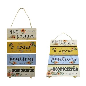 JOGO PLACAS COM CORDA 4 PEÇAS PENSE POSITIVO E COISAS POSITIVAS ACONTECERÃO REF: JPL2096 JOGO PLACAS COM CORDA 4 PEÇAS PENSE POSITIVO E COISAS POSITIVAS ACONTECERÃO REF: JPL2096