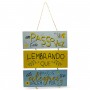 JOGO DE PLACAS DECORATIVAS DE MADEIRA COM CORDA REF: JPL2107 