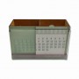 CALENDÁRIO PORTA CANETAS COM DIVISÓRIAS EM MADEIRA REF: 34934