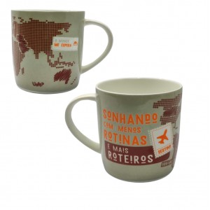 CANECA FRASES MODELO PÉ NA ESTRADA EM CERÂMICA 400ML  REF: 35064 CANECA FRASES MODELO PÉ NA ESTRADA EM CERÂMICA 400ML  REF: 35064