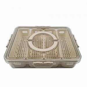 CAIXA ORGANIZADORA DE GELADEIRA COM 4 REPARTIÇÕES EM ACRÍLICO REF: F0337 CAIXA ORGANIZADORA DE GELADEIRA COM 4 REPARTIÇÕES EM ACRÍLICO REF: F0337