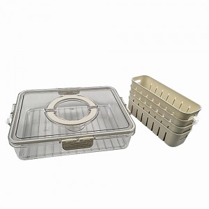 CAIXA ORGANIZADORA DE GELADEIRA COM 4 REPARTIÇÕES EM ACRÍLICO REF: F0337 CAIXA ORGANIZADORA DE GELADEIRA COM 4 REPARTIÇÕES EM ACRÍLICO REF: F0337