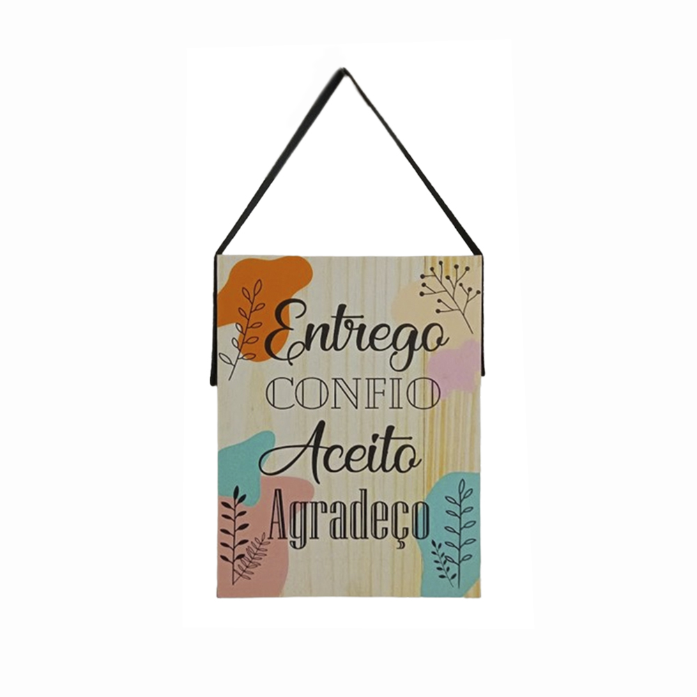 PLACA DE CORDA MODELO ENTREGA EM MADEIRA REF: JPL2134