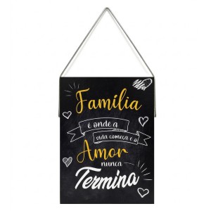 PLACA DECORATIVA DE MADEIRA COM CORDA REF: JPL2139