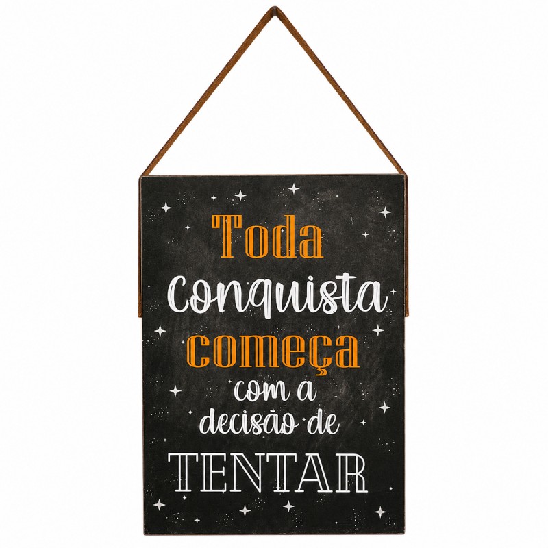 PLACA DECORATIVA DE MADEIRA COM CORDA REF: JPL2140 PLACA DECORATIVA DE MADEIRA COM CORDA REF: JPL2140