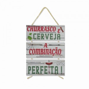 PLACA DE CORDA MODELO CHURRASCO... COM 3 FRASES REF: JPL2161