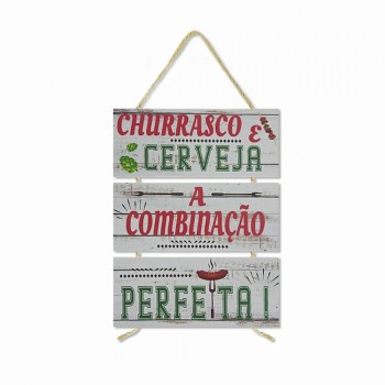 PLACA DE CORDA MODELO CHURRASCO... COM 3 FRASES REF: JPL2161 PLACA DE CORDA MODELO CHURRASCO... COM 3 FRASES REF: JPL2161