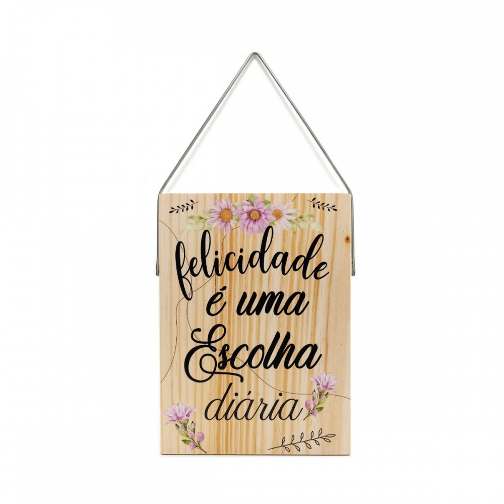 PLACA DECORATIVA DE MADEIRA COM CORDA REF: JPL2206