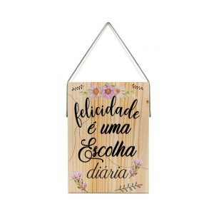 PLACA DECORATIVA DE MADEIRA COM CORDA REF: JPL2206