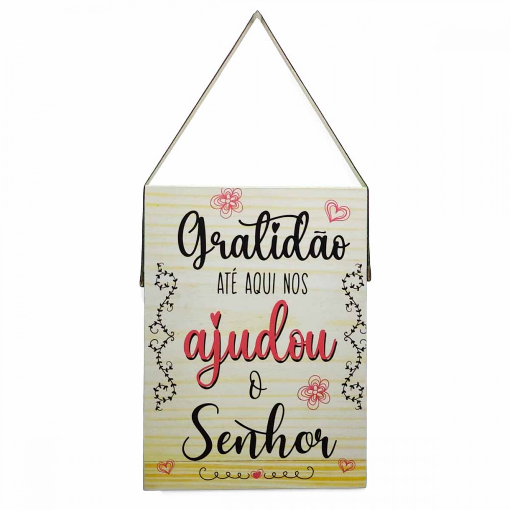 PLACA DECORATIVA RETANGULAR COM CORDA REF: JPL2208