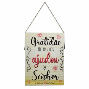 PLACA DECORATIVA RETANGULAR COM CORDA REF: JPL2208