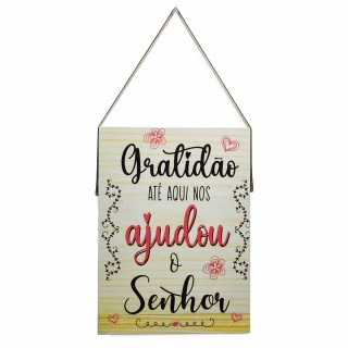 PLACA DECORATIVA RETANGULAR COM CORDA REF: JPL2208