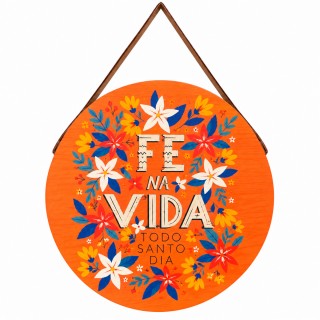 PLACA DECORATIVA DE MADEIRA COM CORDA REF: JPL2239