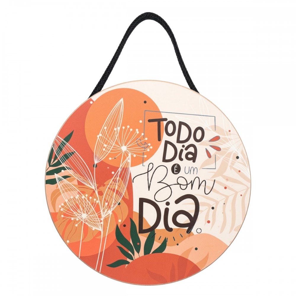 PLACA DECORATIVA DE MADEIRA COM CORDA REF: JPL2246