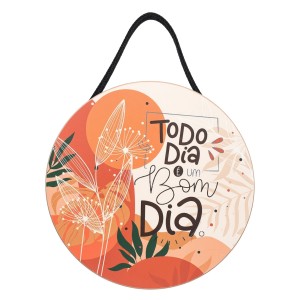 PLACA DECORATIVA DE MADEIRA COM CORDA REF: JPL2246