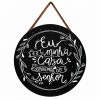 PLACA DECORATIVA DE MADEIRA COM CORDA REF: JPL2247