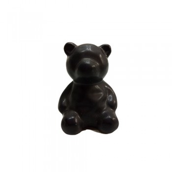 ENFEITE URSO PORCELANA PRETO