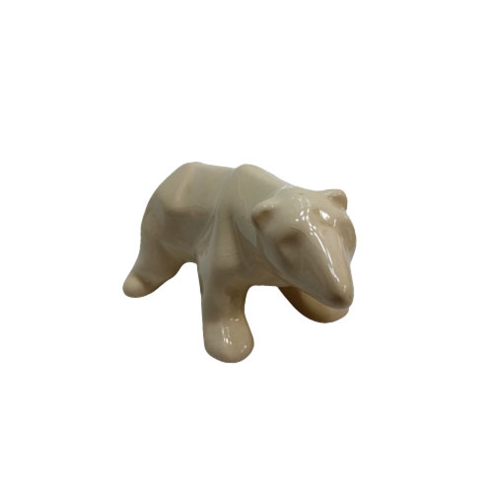 ENFEITE URSO PORCELANA BEGE