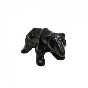 ENFEITE URSO PORCELANA PRETO