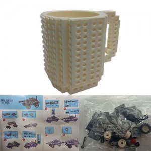 CANECA COM BLOCOS DE MONTAR BRANCA CANECA COM BLOCOS DE MONTAR BRANCA