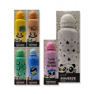 GARRAFA SQUEEZE MODELO PANDA EM ALUMÍNIO 500ML  REF: CB0204 GARRAFA SQUEEZE MODELO PANDA EM ALUMÍNIO 500ML  REF: CB0204