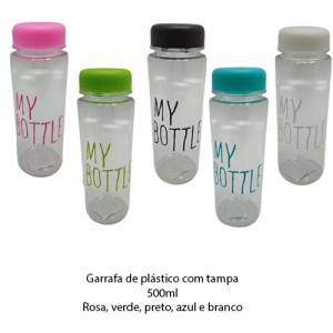 GARRAFA DE PLÁSTICO 500ML BRANCO REF: CB1005 GARRAFA DE PLÁSTICO 500ML BRANCO REF: CB1005