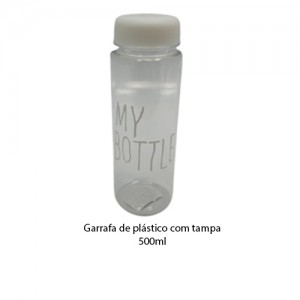 GARRAFA DE PLÁSTICO 500ML BRANCO REF: CB1005 GARRAFA DE PLÁSTICO 500ML BRANCO REF: CB1005