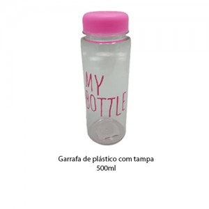 GARRAFA DE PLÁSTICO 500ML ROSA REF: CB1005 GARRAFA DE PLÁSTICO 500ML ROSA REF: CB1005