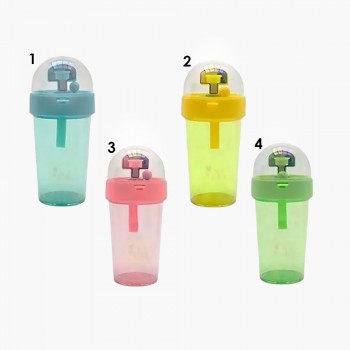 COPO COM TAMPA DIVERTIDO EM PLASTICO 420ML REF: HG56666