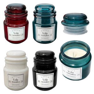 VELA PARAFINA CASTIÇAL AROMÁTICA COM TAMPA EM VIDRO REF: 5955