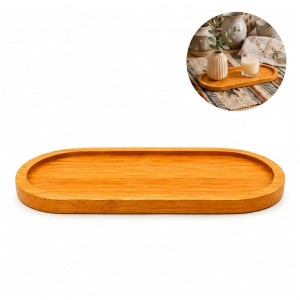 BANDEJA OVAL DECORATIVA DE BAMBU REF: 7340