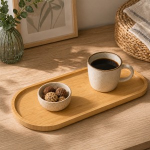 BANDEJA OVAL DE BAMBU REF: 7341