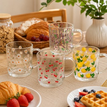 CANECA DE VIDRO ESTAMPADA 230ML REF: 7387 CANECA DE VIDRO ESTAMPADA 230ML REF: 7387