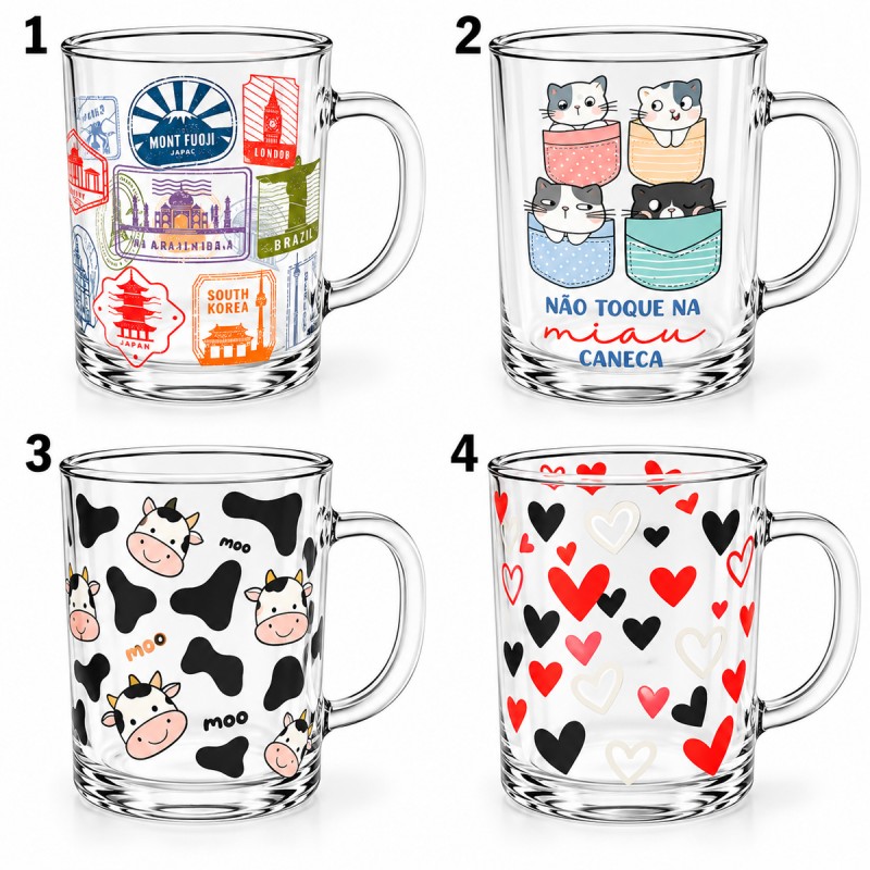 CANECA DE VIDRO 230ML REF: 7388