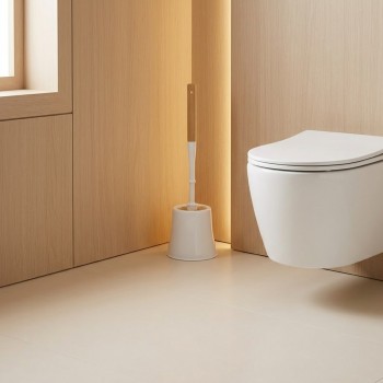 ESCOVA SANITÁRIA COM SUPORTE DE PLÁSTICO E BAMBU REF: 7493 ESCOVA SANITÁRIA COM SUPORTE DE PLÁSTICO E BAMBU REF: 7493