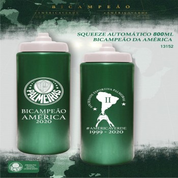 GARRAFA SQUEEZE MODELO PALMEIRAS EM PLÁSTICO 800ML REF: 013152