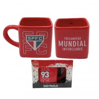 CANECA QUADRADA SÃO PAULO 330ML  REF: 014189