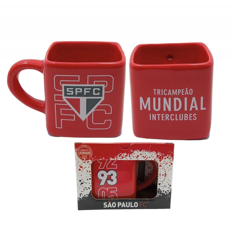 CANECA QUADRADA SÃO PAULO 330ML  REF: 014189