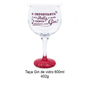 TAÇA 600ML GIN SER FELIZ VERMELHA REF: 8006-CX TAÇA 600ML GIN SER FELIZ VERMELHA REF: 8006-CX