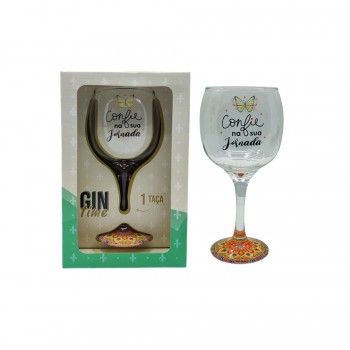 TAÇA GIN EM VIDRO MODELO CONFIE 600ML  REF: 8768