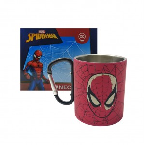 CANECA MOSQUETÃO MODELO HOMEM ARANHA 300ML EM INOX REF: 10025063 CANECA MOSQUETÃO MODELO HOMEM ARANHA 300ML EM INOX REF: 10025063