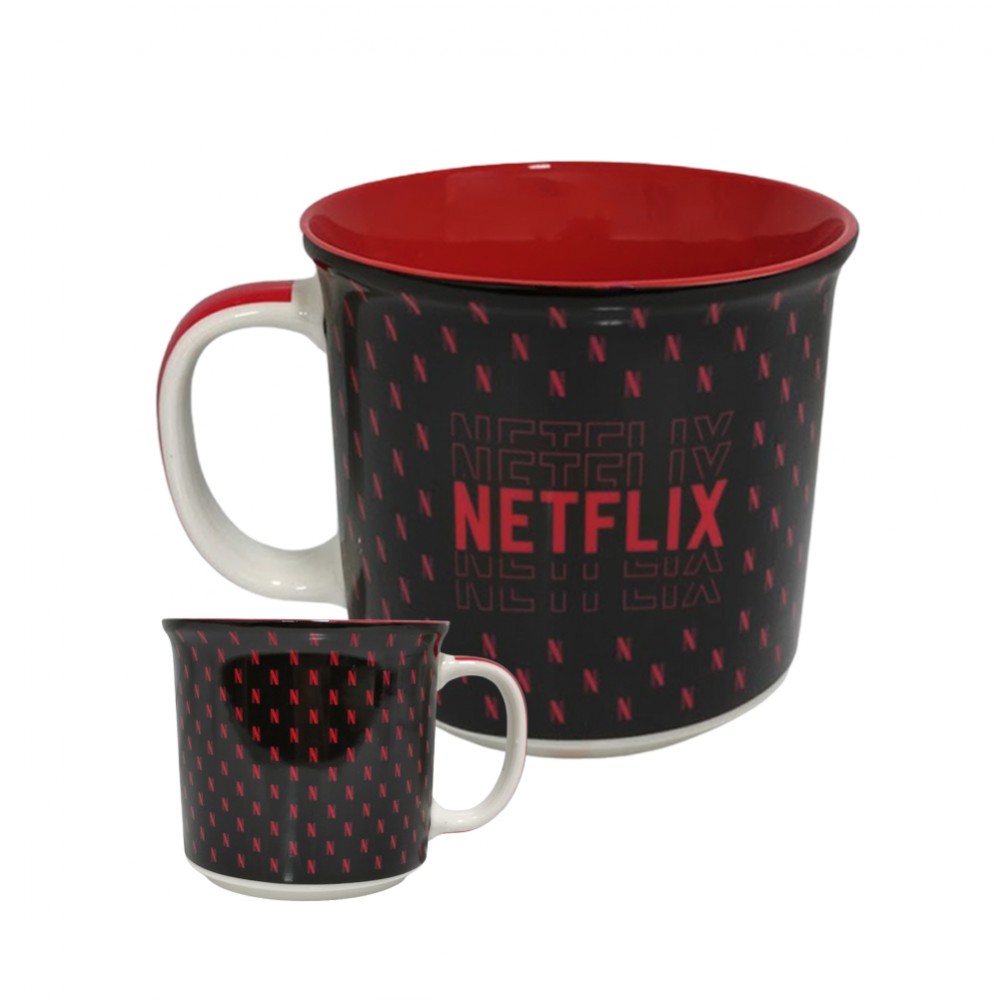 CANECA TOM MODELO NETFLIX 300ML EM CERÂMICA  REF: 10025063