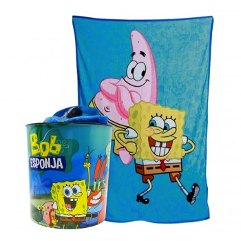 KIT BALDE COM MANTA MODELO BOB ESPONJA  REF: 10140890