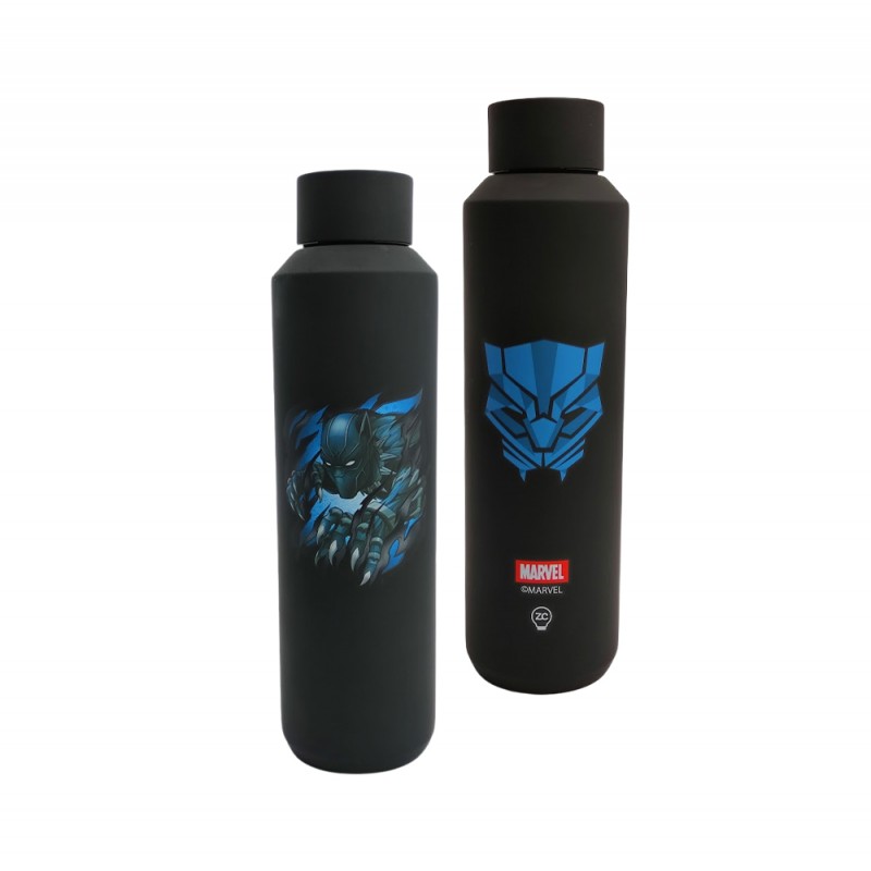 GARRAFA ACQUA MODELO PANTERA NEGRA EM INOX 600ML REF: 10072567