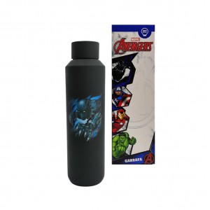 GARRAFA ACQUA MODELO PANTERA NEGRA EM INOX 600ML REF: 10072567 GARRAFA ACQUA MODELO PANTERA NEGRA EM INOX 600ML REF: 10072567